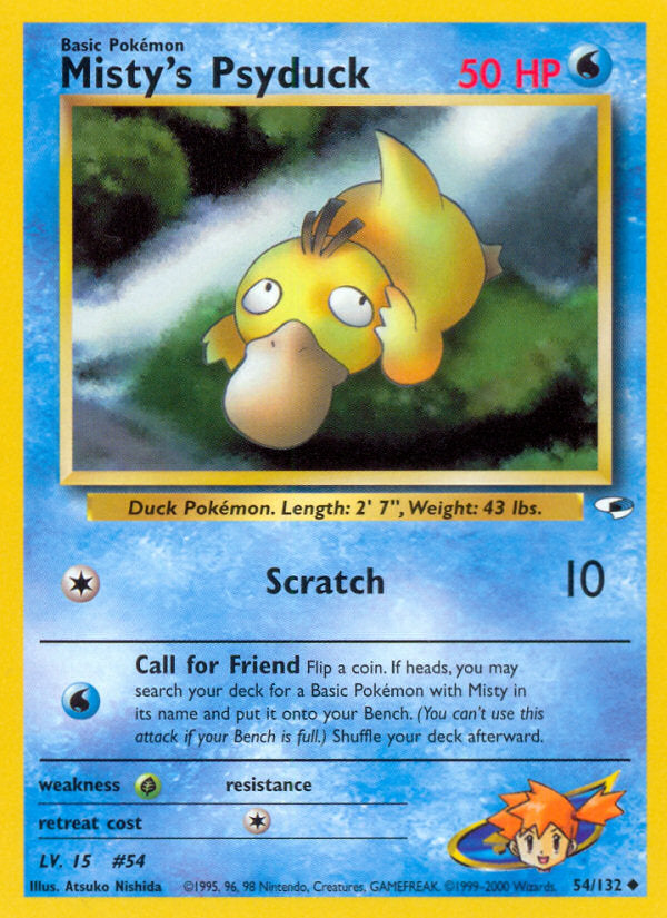 Gym Heroes Misty's Psyduck #54/132 unlimited
